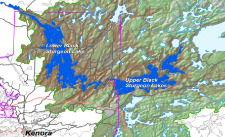 topographical map of lakes